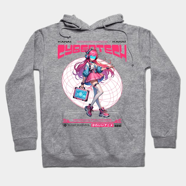 kawaii princess cyber tech anime girls Hoodie by Dracoola